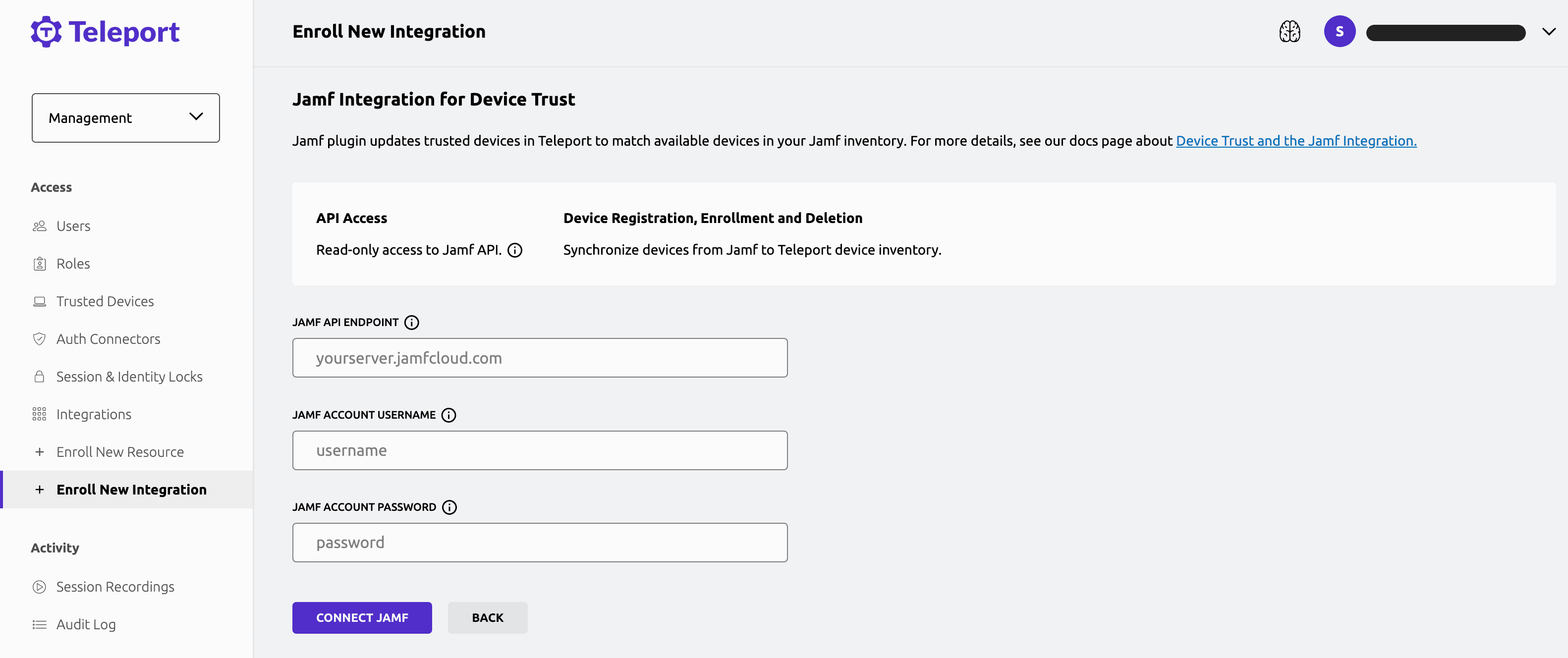 Configure Jamf plugin